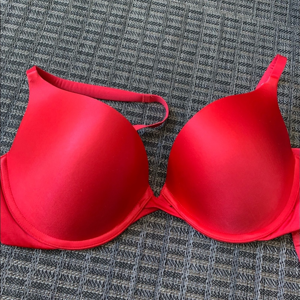 Bright red adjustable VS 34DD Bra
